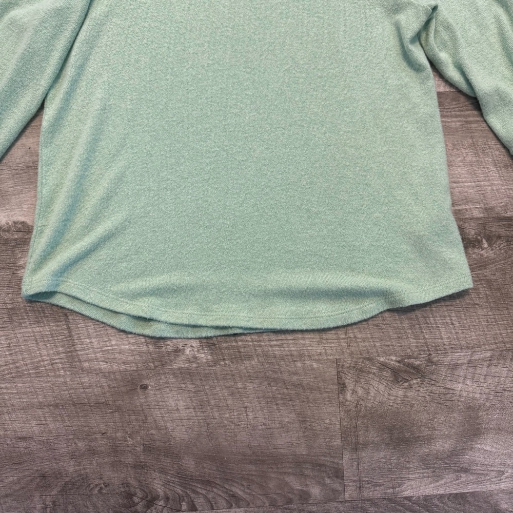 Anthoropologie Puff Balloon Sleeve Turtleneck Mint Green Sweater Womens Sz. S - Picture 5 of 9